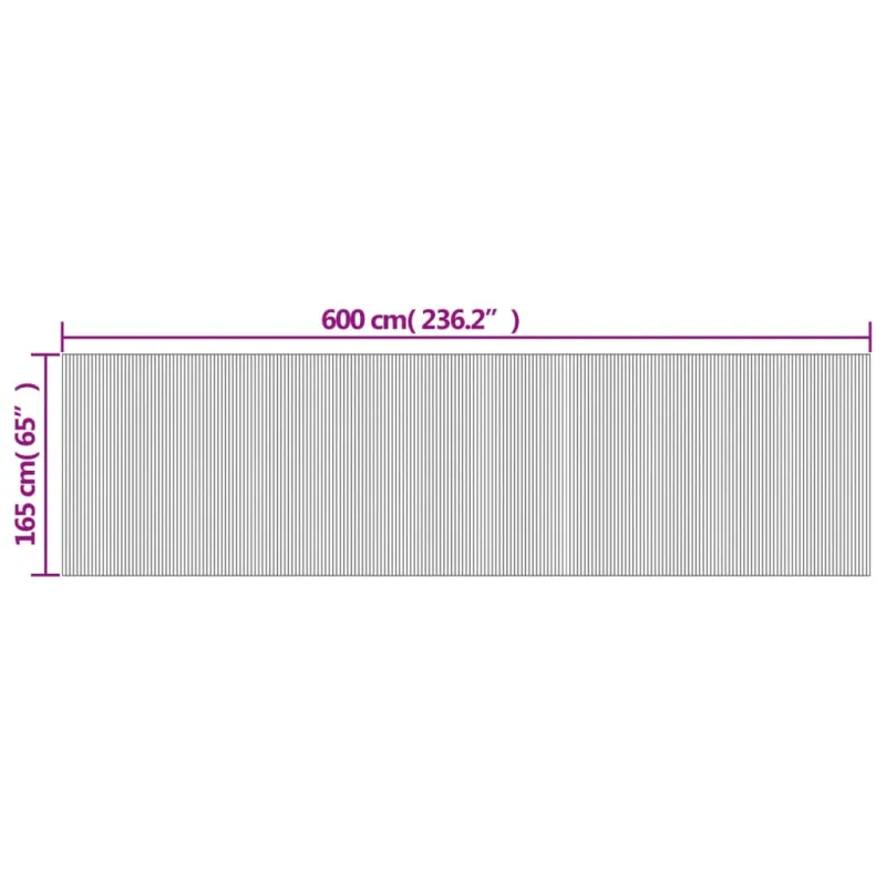 Kambario pertvara, juodos spalvos, plotis 600 cm, aukštis 165 cm, bambukas