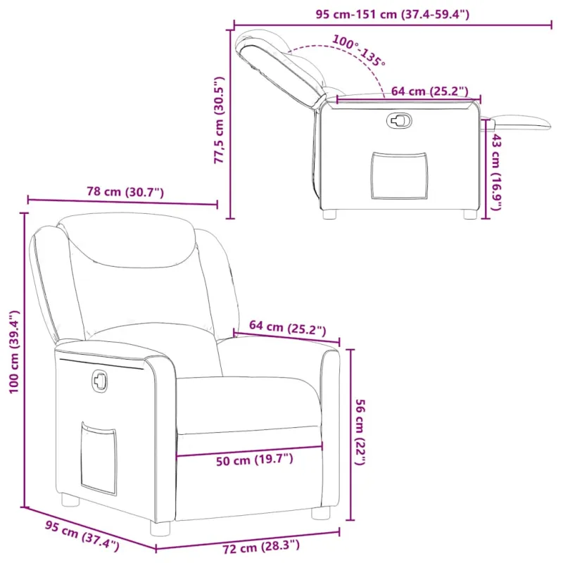 Atlošiamas krėslas, juodos spalvos, audinys