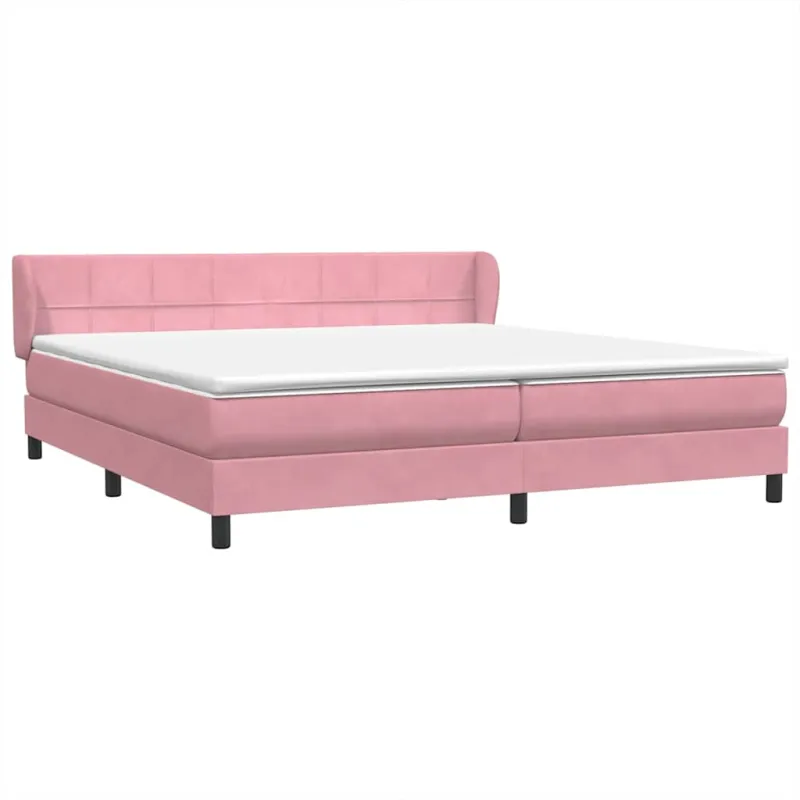 Box Spring Lova su čiužiniais Rožinis 180x210 cm Velvet
