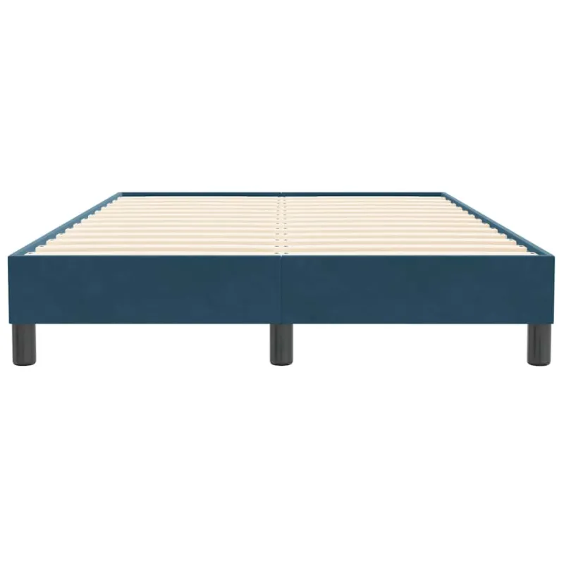 Lovos rėmas be čiužinio Tamsiai mėlynas 120x210 cm aksomas