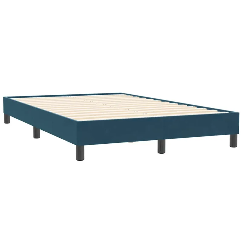 Lovos rėmas be čiužinio Tamsiai mėlynas 120x210 cm aksomas