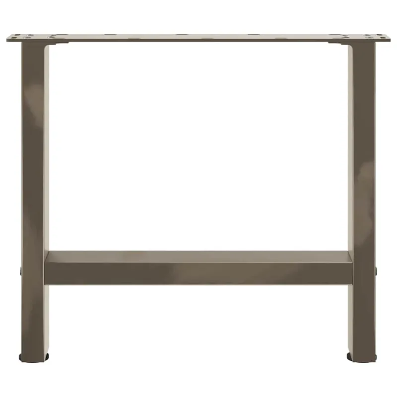 Kavos staliuko kojelės, 2 vnt., 50x(42-43) cm, natūralus plienas
