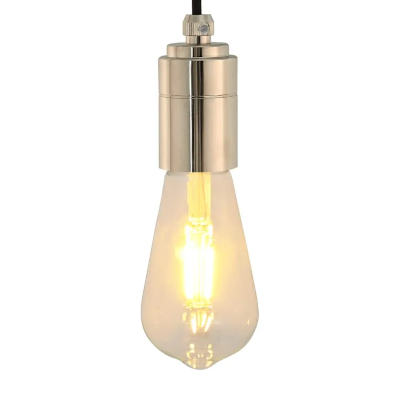 lempų laikikliai 2 vnt Satin Nickel E27