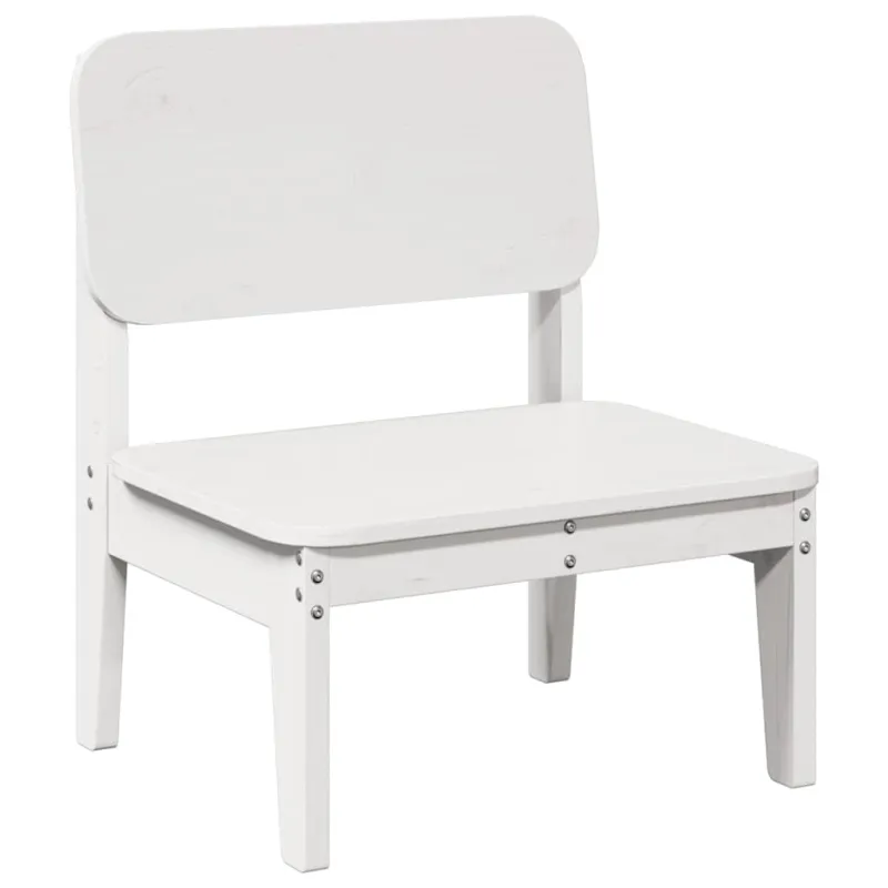 sodo kėdės 2 vnt Baltos 60x52,5x72 cm pušies masyvo