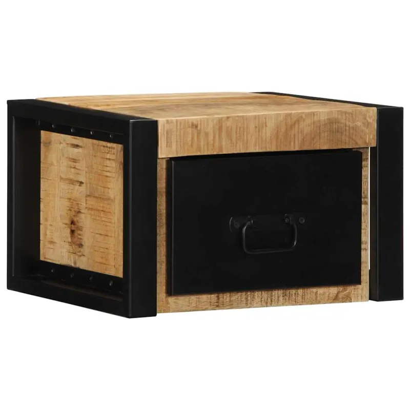 Spintelė prie lovos 40x35x25 cm Tvirtas neapdorotas medis Mango