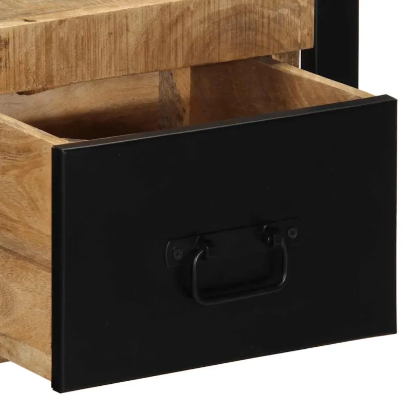 Spintelė prie lovos 40x35x25 cm Tvirtas neapdorotas medis Mango