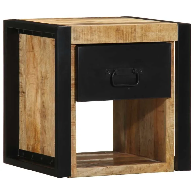 lovos spintelės 2 vnt 40x35x40cm masyvo neapdoroto medžio mango