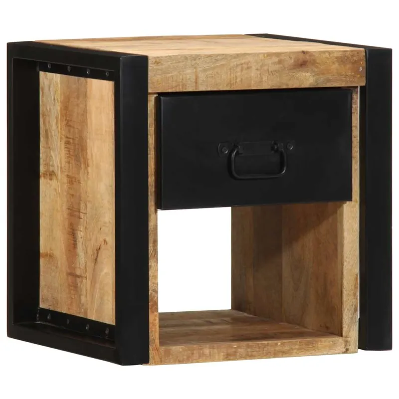 lovos spintelės 2 vnt 40x35x40cm masyvo neapdoroto medžio mango