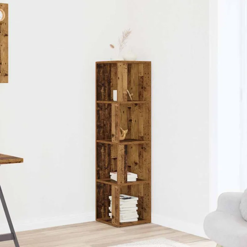 kampinė spintelė Old Wood 33x33x132 cm Engineered Wood
