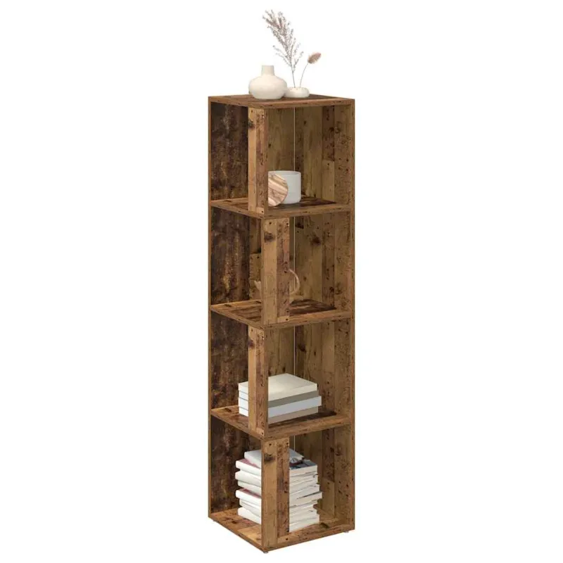 kampinė spintelė Old Wood 33x33x132 cm Engineered Wood
