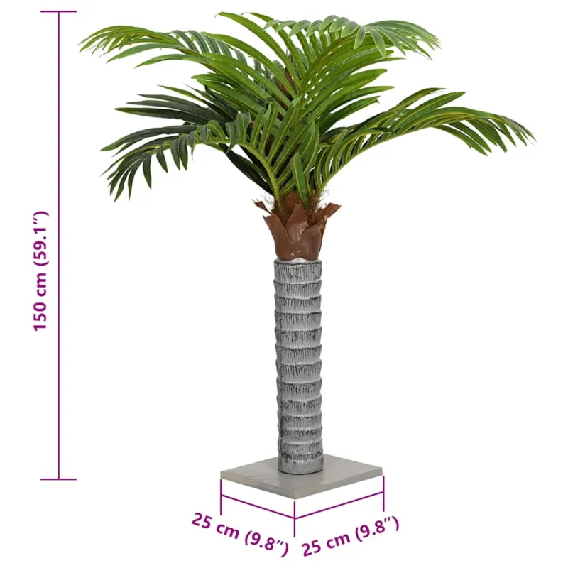 Dirbtinė palmė, žalios spalvos, 150cm, 12 lapų