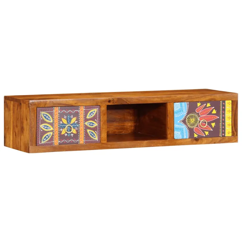 Sieninė TV spintelė Daugiaspalvė 100x30x22 Akacijos masyvo