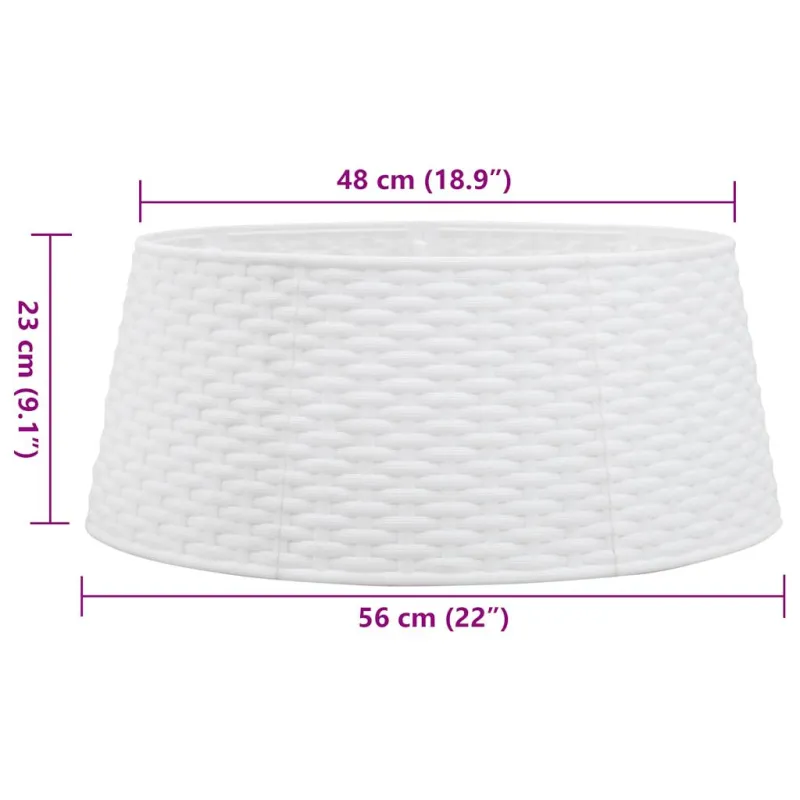 Kalėdų eglutės sijonas Baltas Ø56x23 cm Plastikas