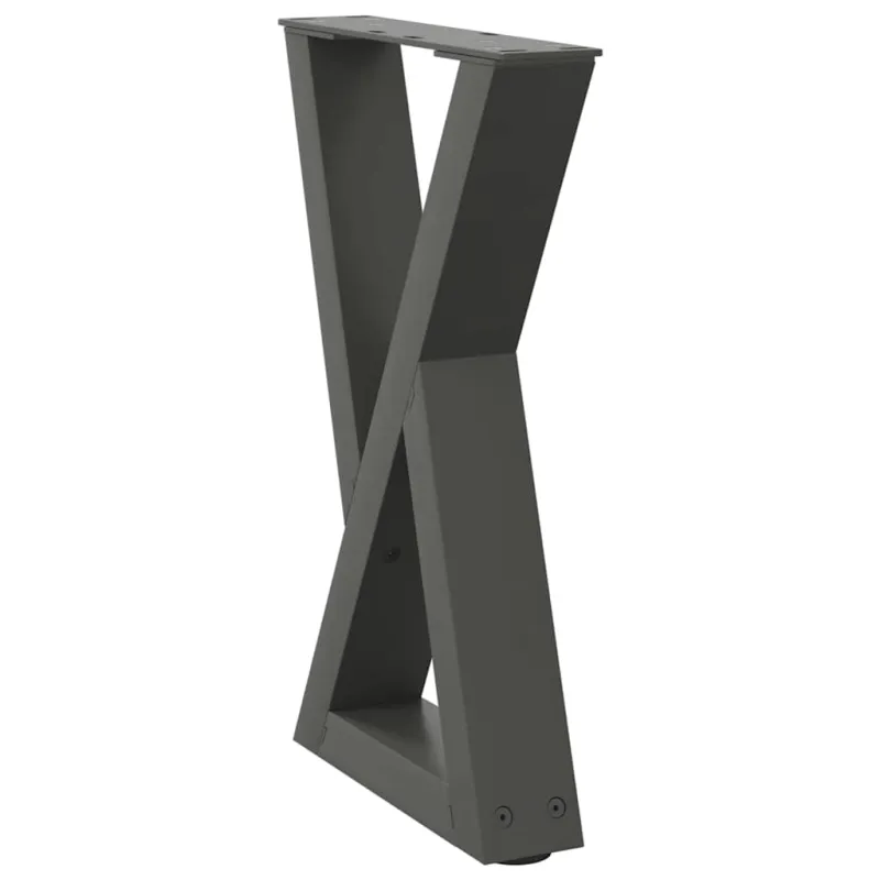Kavos staliuko kojelės, 2 vnt., antracito spalvos, 28x(42-43,3) cm, plienas