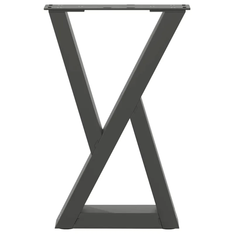 Kavos staliuko kojelės, 2 vnt., antracito spalvos, 28x(42-43,3) cm, plienas