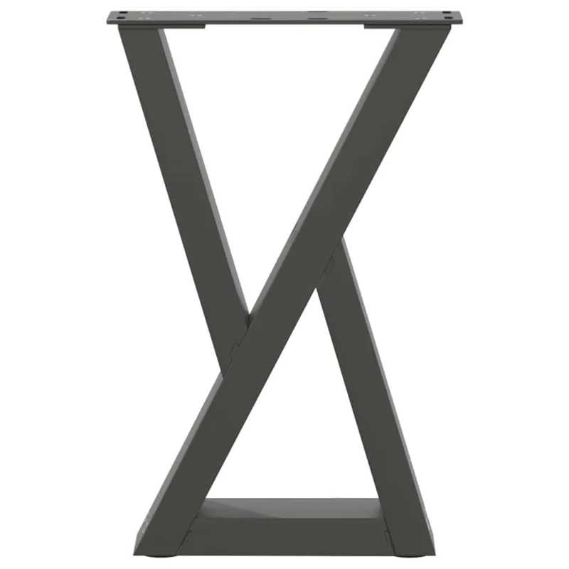 Kavos staliuko kojelės, 2 vnt., antracito spalvos, 38x(42-43,3) cm, plienas