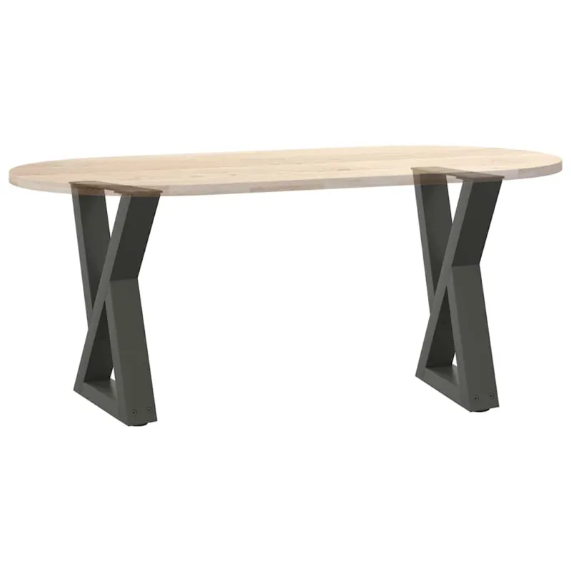 Kavos staliuko kojelės, 2 vnt., antracito spalvos, 38x(42-43,3) cm, plienas