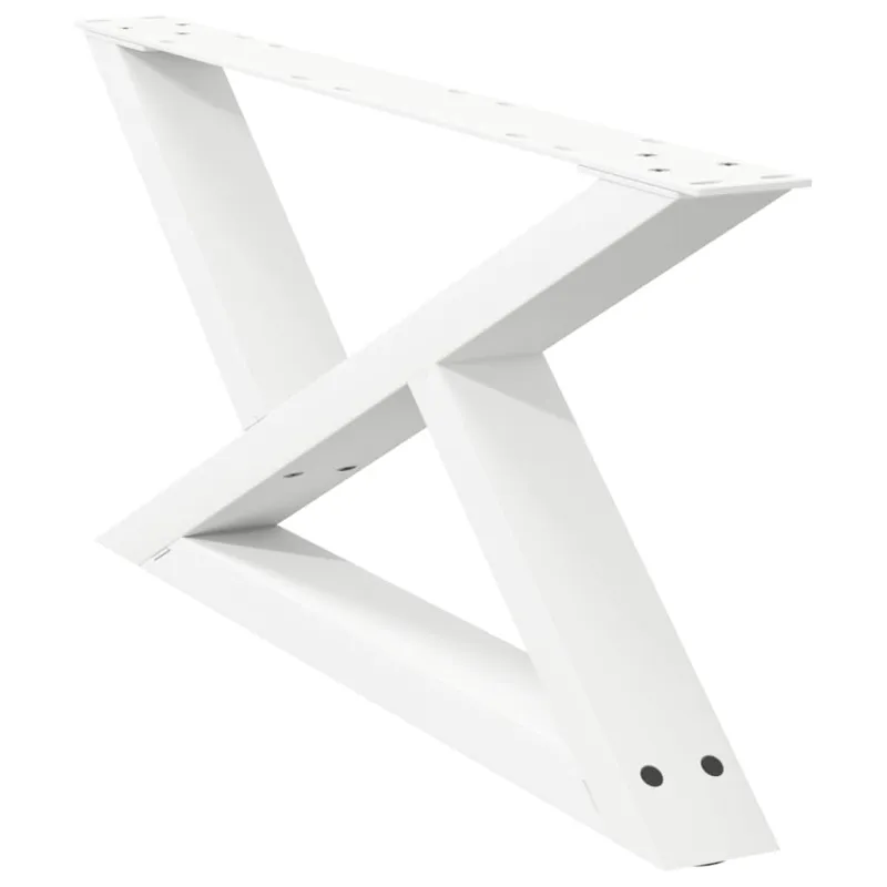 Kavos staliuko kojelės, 2 vnt., baltos, 70x(30-31,3) cm, plienas