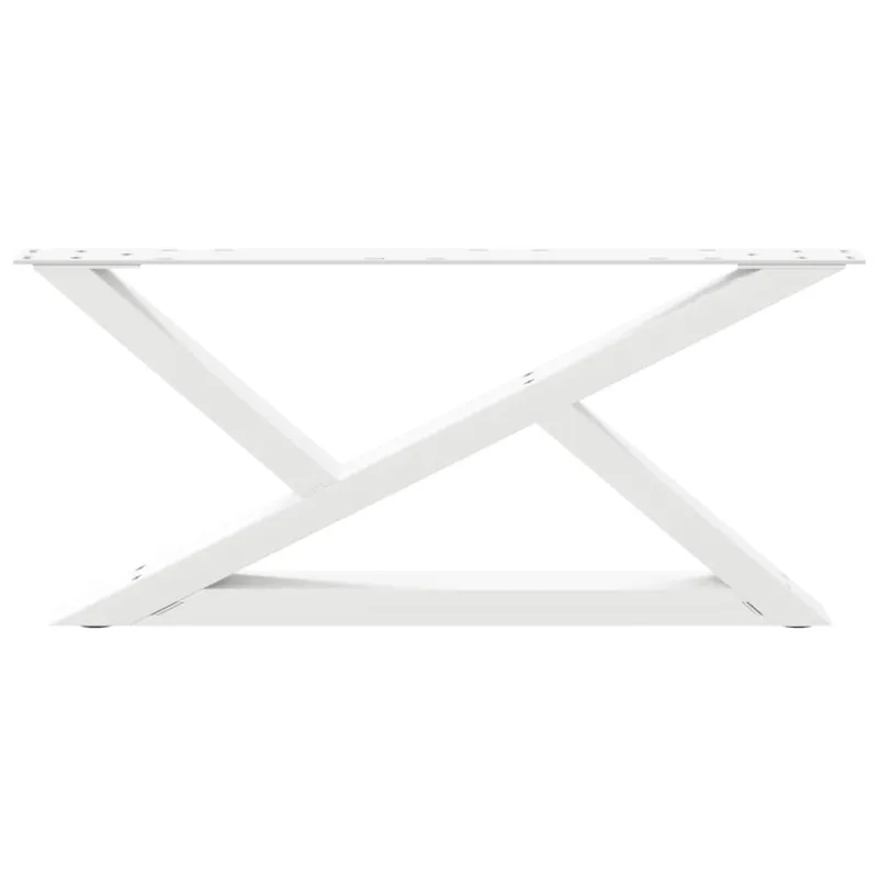 Kavos staliuko kojelės, 2 vnt., baltos, 70x(30-31,3) cm, plienas