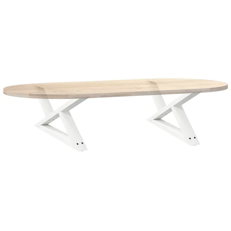 Kavos staliuko kojelės, 2 vnt., baltos, 70x(30-31,3) cm, plienas