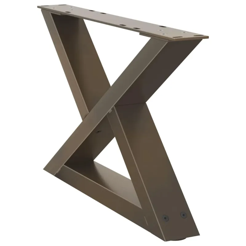 Kavos staliuko kojelės, 2 vnt., natūralus plienas, 60x(30-31,3) cm, plienas