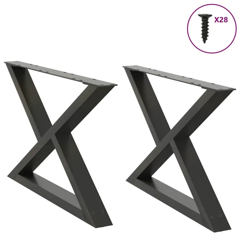 Kavos staliuko kojos, 2 vnt., antracito spalvos, 70x(42-43,3) cm, plienas