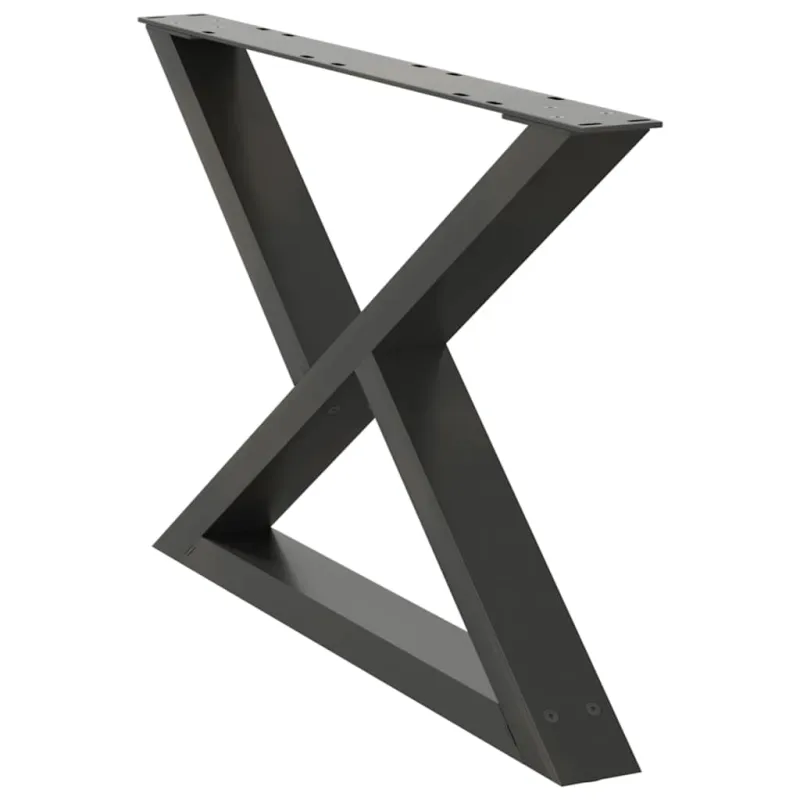 Kavos staliuko kojos, 2 vnt., antracito spalvos, 70x(42-43,3) cm, plienas
