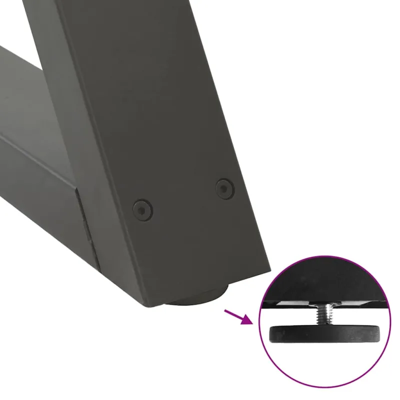 Kavos staliuko kojos, 2 vnt., antracito spalvos, 70x(42-43,3) cm, plienas