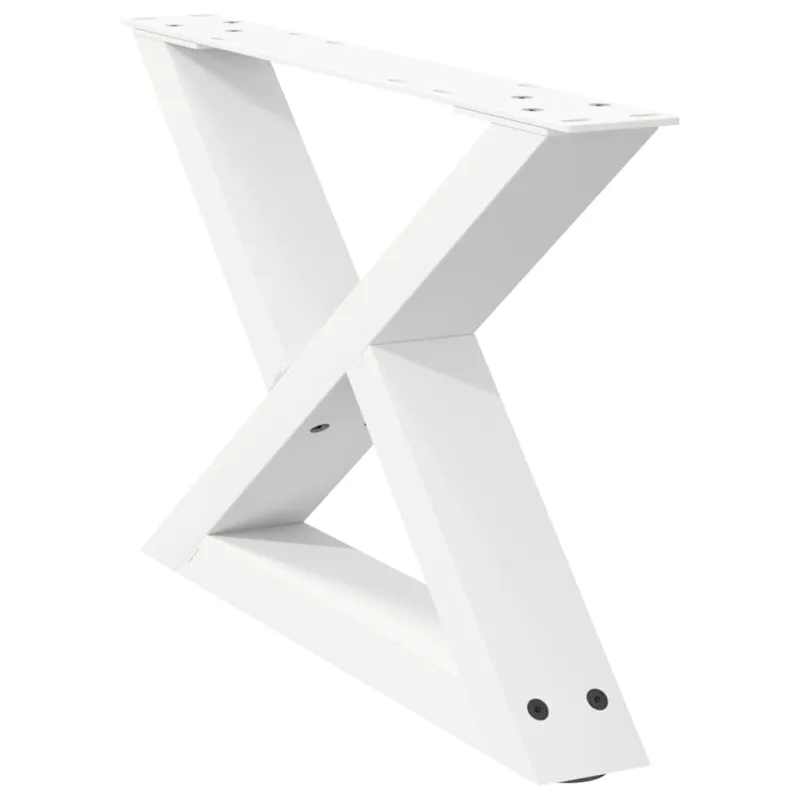 Kavos staliuko kojelės, 2 vnt., baltos, 50x(30-31,3) cm, plienas