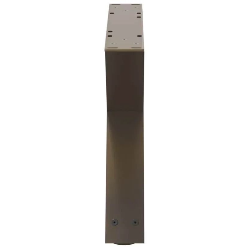 Kavos staliuko kojelės, 2 vnt., natūralus plienas, 50x(30-31,3) cm, plienas