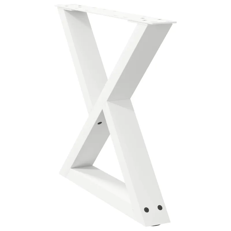 Kavos staliuko kojelės, 2 vnt., baltos, 60x(42-43,3) cm, plienas