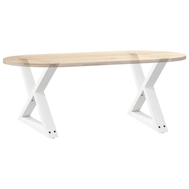 Kavos staliuko kojelės, 2 vnt., baltos, 60x(42-43,3) cm, plienas