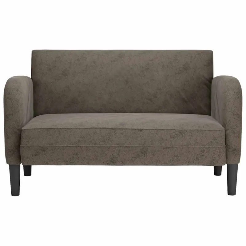 Loveseat sofa, tamsiai pilka, 110cm, dirbtinė oda