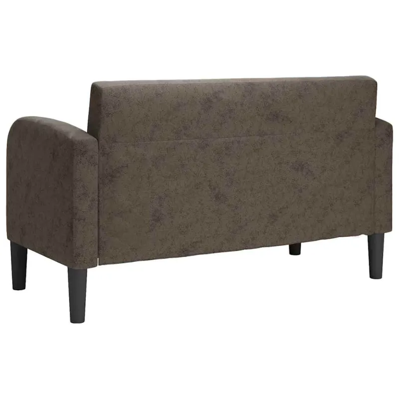 Loveseat sofa, tamsiai pilka, 110cm, dirbtinė oda