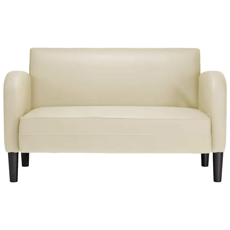 Loveseat sofa, kreminė, 110cm, dirbtinė oda