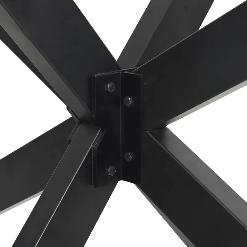 Valgomojo stalo koja, voro formos, antracito spalvos, 150x78x(72-73) cm, plienas