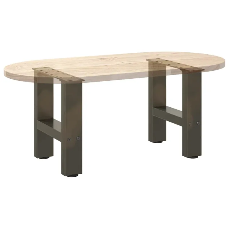 Kavos staliuko kojelės, 2 vnt., 30x(30-31) cm, natūralus plienas