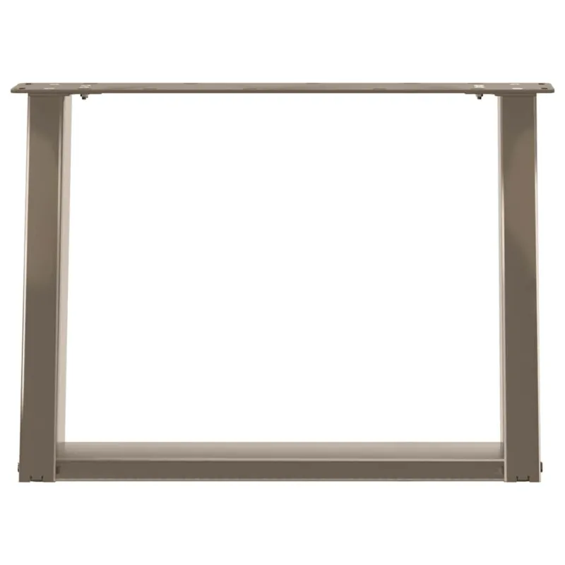 Kavos staliuko kojelės, U formos, 2 vnt., natūralus plienas, 70x(42-43) cm, plienas
