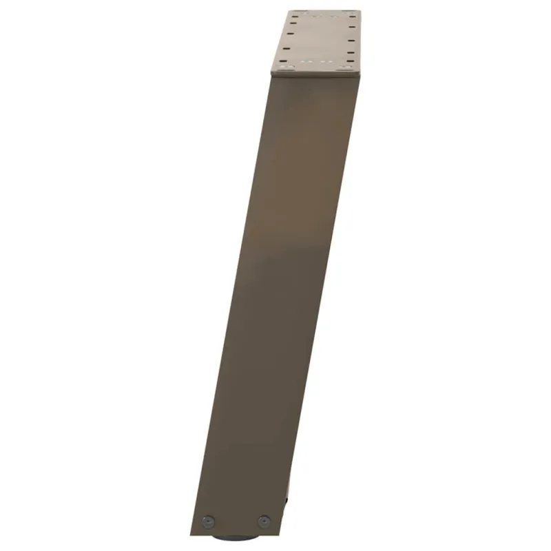 Kavos staliuko kojelės, U formos, 2 vnt., natūralus plienas, 70x(42-43) cm, plienas