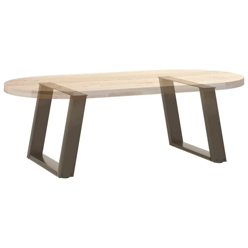 Kavos staliuko kojelės, U formos, 2 vnt., natūralus plienas, 70x(42-43) cm, plienas