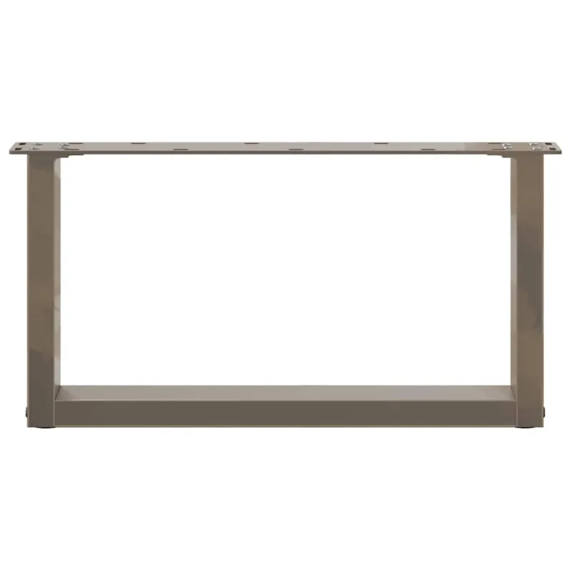 Kavos staliuko kojelės, U formos, 2 vnt., natūralus plienas, 70x(30-31) cm, plienas