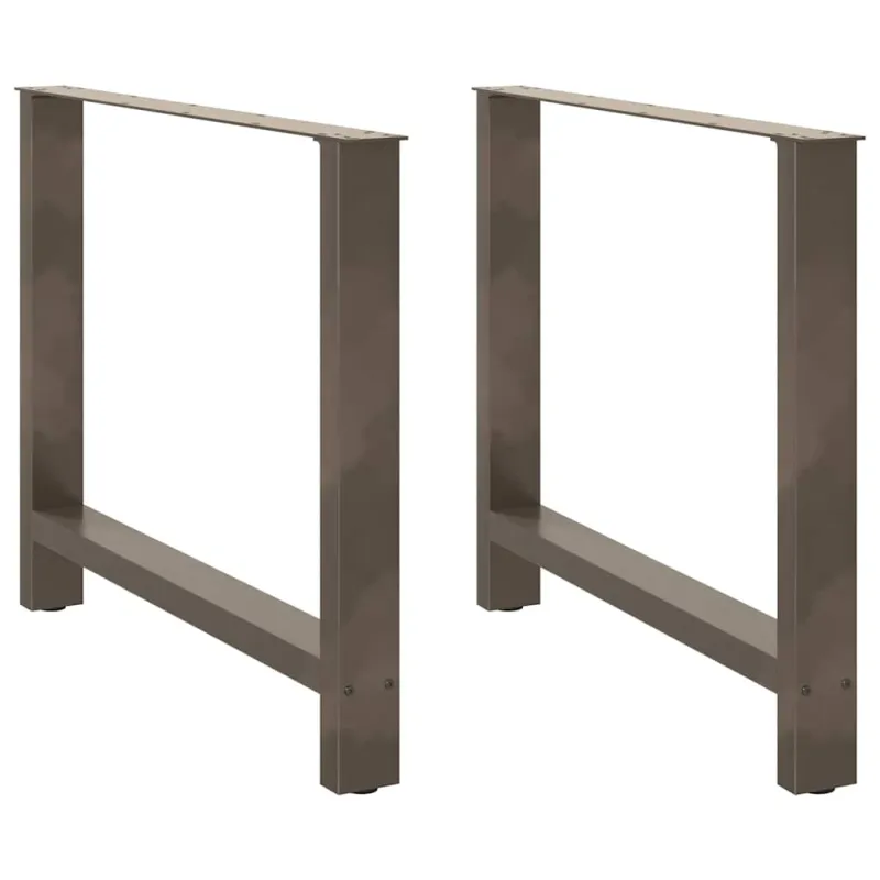 Valgomojo stalo kojos, 2 vnt., natūralaus plieno, 90x(72-73) cm, plienas