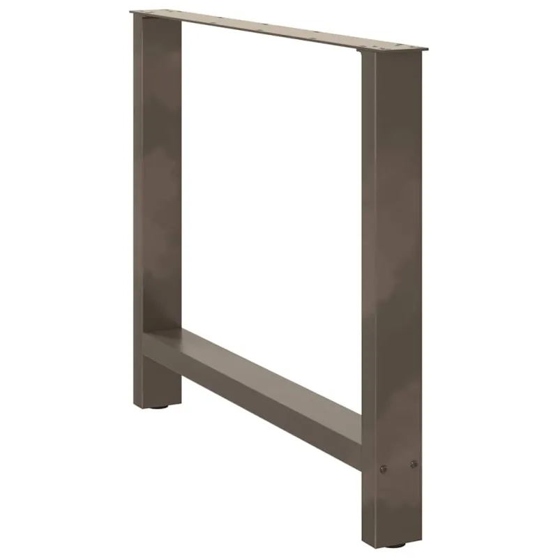 Valgomojo stalo kojos, 2 vnt., natūralaus plieno, 90x(72-73) cm, plienas