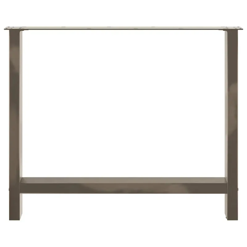 Valgomojo stalo kojos, 2 vnt., natūralaus plieno, 90x(72-73) cm, plienas