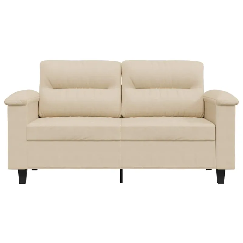 Dvivietė sofa, kreminės spalvos, 120cm, mikropluošto audinys
