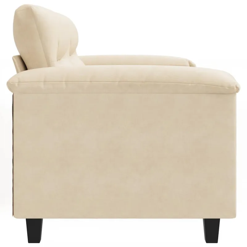 Dvivietė sofa, kreminės spalvos, 120cm, mikropluošto audinys