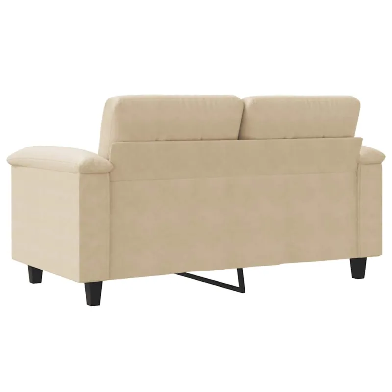Dvivietė sofa, kreminės spalvos, 120cm, mikropluošto audinys
