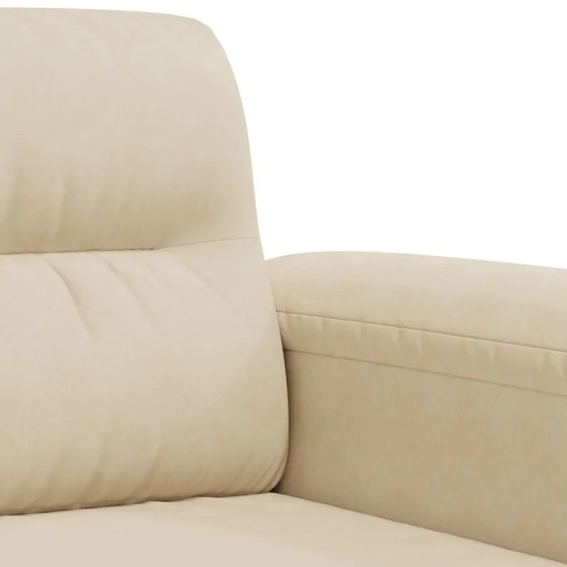 Dvivietė sofa, kreminės spalvos, 120cm, mikropluošto audinys