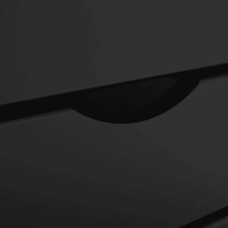 Susukama spintelė su stalčiais "MOSS" Juoda medžio masyvo pušis