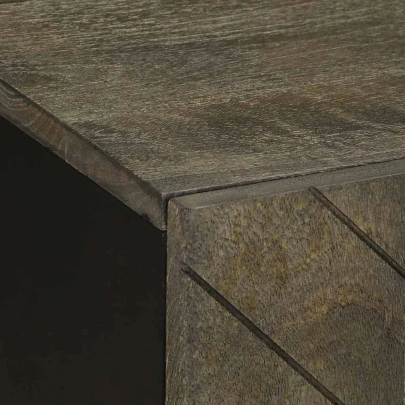 Televizoriaus spintelė, juoda, 105x33x46cm, mango masyvas